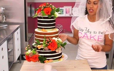 How to make a floral tiered naked cake