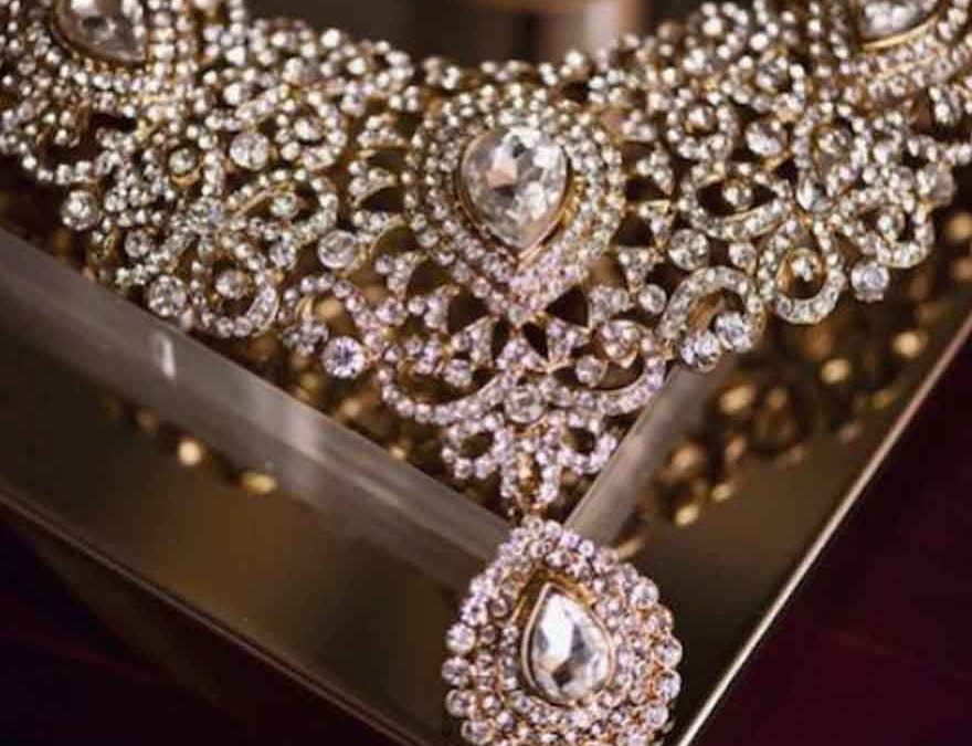 wedding necklace with extra bling