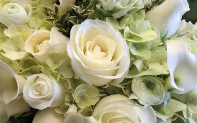 Classic white wedding flower examples